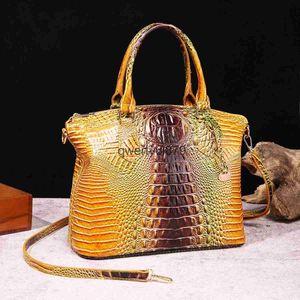 Schoudertassen Fasion Kleurrijke Alligator Vrouwen andbags Designer Retro Krokodil Paern Tote Bag Luxe Pu Leater Soulder CrossbodyH2421