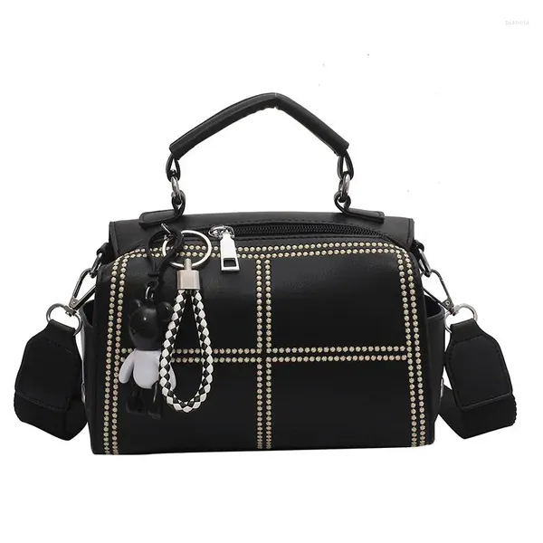 Bolsos de hombro femenino2024 Fashion Crossbodybabs Bags de alta calidad PU Leath Borded Decored Handbag de Hand Bag Youthluxury Bag Small Mujer Mujer