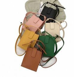 Sacs à bandoulière Fi Sacs à bandoulière en cuir PU Petits sacs Phe Épaule pour femmes Nouveau All-Match Mini Coin Card Organisateur cosmétique 0216/23 m2HA #