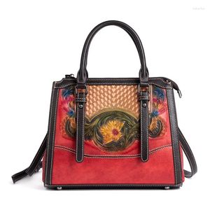 Sacs à bandouliers Floral Femmes sac à main Sac en cuir authentique 2024 Luxury sacs à main de la mode de la mode de vache