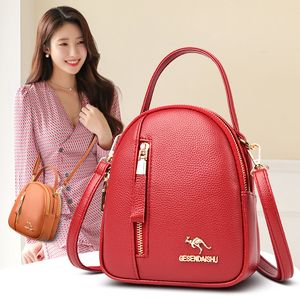Schoudertassen voor vrouwen Casual Trending Kwaliteit PU Lederen Crossbody Luxe Designer Handtassen Ladys Solid Color Messenger Bag