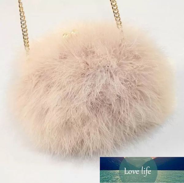 Sacs à bandoulière en fourrure pour femmes, sac à main de luxe de styliste en plumes d'autruche, sacs de soirée de fête automne hiver rose vert, livraison directe