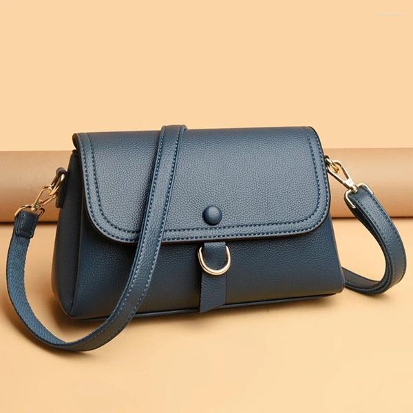 Sacs à bandoulières authentiques marque de haute qualité en cuir souple Sac à main pour femmes 2024 Tendance de luxe Dames Dames Crossbody Purse