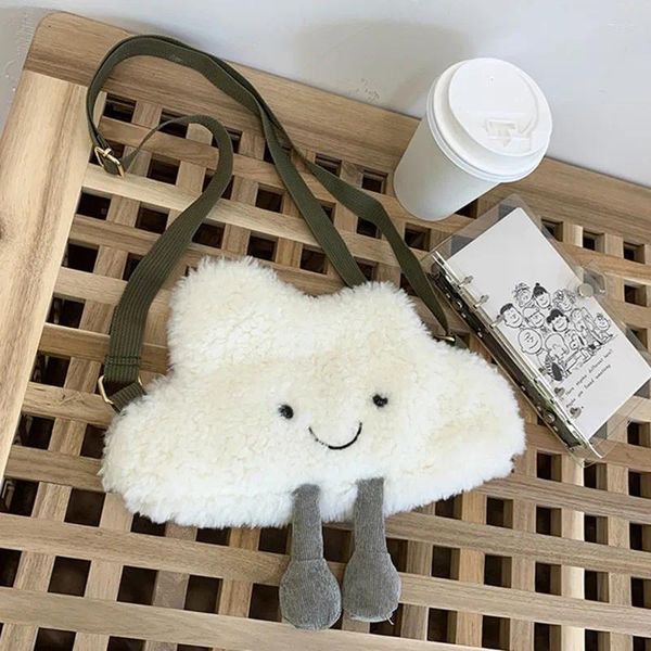 Sacs à bandoulière fille personnalité nuage sac de messager femmes japonais Ins mignon en peluche dessin animé doux Mini sacs à main sac à main