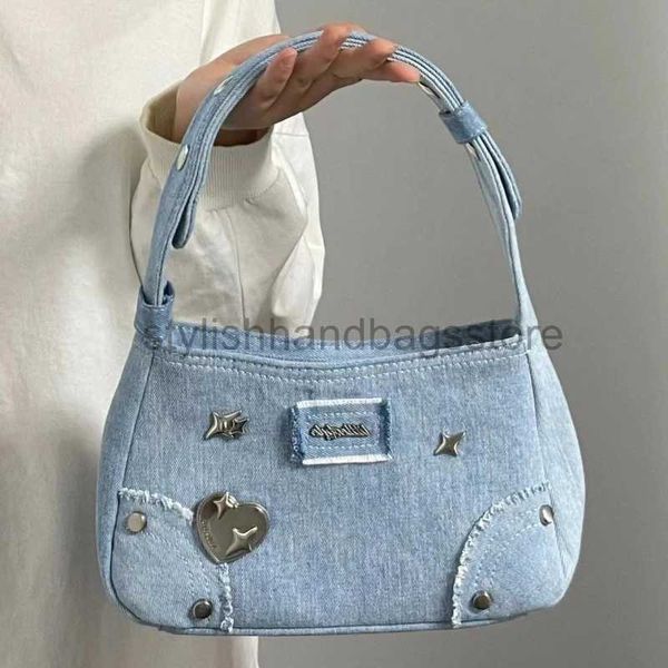 Sacs à bandoulière gothique Denim portefeuille jean sac Vintage Punk sac à main sac à main épaule fourre-tout Bagsstylishhandbagsstore