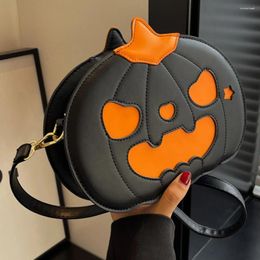 Bolsos de hombro Bolsa de Halloween Calabaza Diablo Crossbody Mujeres Divertido Novedad Regalo Dulces Trato Casual Teléfono Celular Monedero