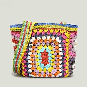 Sacs à bandoulière Sacs à main Boemian Crocet Soulder Sac pour femmes Paisley Paille Bandoulière et fait tissé Summer Beac Petit fourre-tout Bali Sacs à main 2022 SacH2421