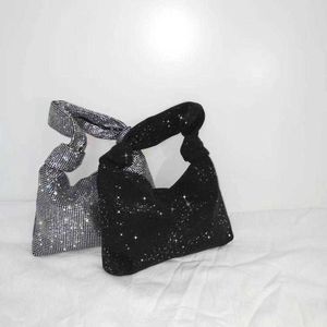 Sacs à bandoulière sacs à main pour femmes argent noir strass soirée petites pochettes nouvelle Femme mode Mini Sacs de luxe 230426