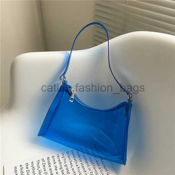 Sacs à bandoulière Sacs à main Macaron Transparent Soulder Fasion Sac polyvalent en plastique pour femme Coolcatlin_fashion_bags