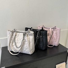 Borse a tracolla Borse Borsa di tela cuore pesca Borsa da donna 2023 Nuova borsa carina Borsa per studenti Borse stylishyslbags