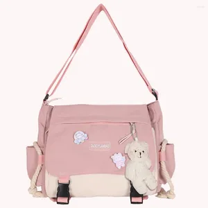 Sacs à bandoulière Harajuku sacs à main pour femmes grande capacité sac à bandoulière Hit couleur dames pochette de messager fermeture éclair poche travail sport