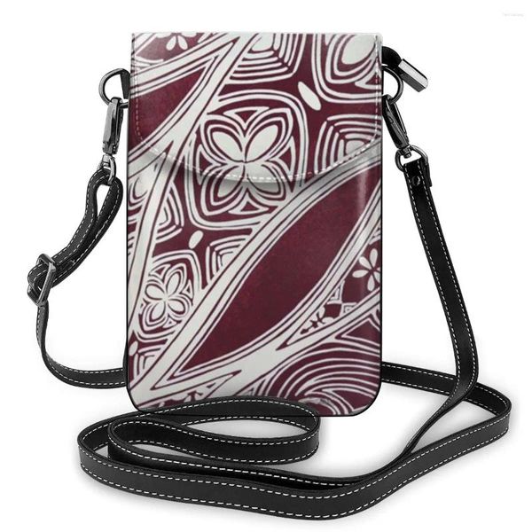 Sacs à bandoulière imprimé Tribal hawaïen, sacs à main de luxe pour femmes, téléphone portable de styliste en cuir, messager à bandoulière pour dames, sac décontracté