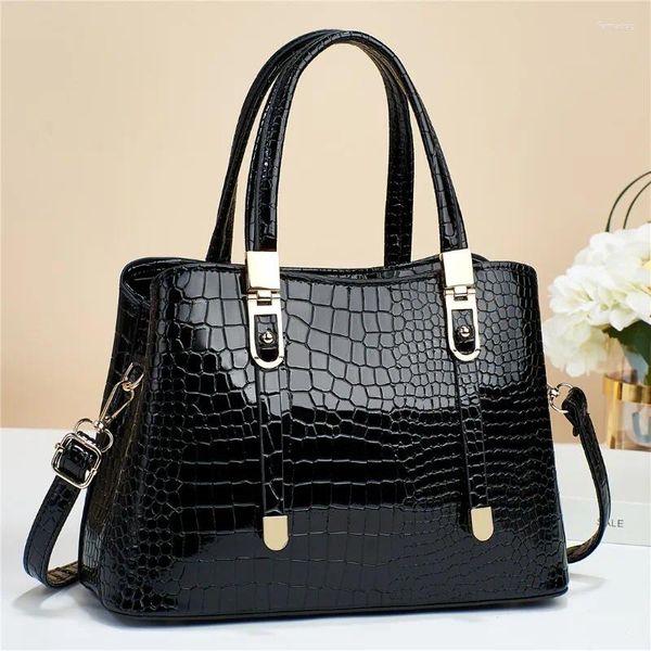 Sacs à bandouliers haut de gamme à la mode et à grande capacité Crocodile Modèle Single Poldal Crossbody Sac 2024 Sac à main