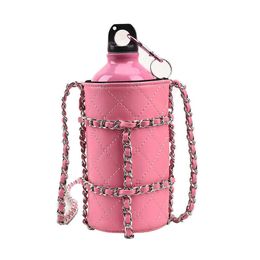 Bolsos de hombro Rosa fuerte de lujo para mujer Bolsa de botella de agua Totes Ins Estilo caliente Cadena Bolso de hombro Monedero 2022 Diseñador Crossbody Bolso Correa Embrague 0216/23