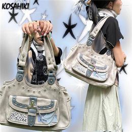 Sacs à bandouliers japonais Fashion Femmes Chic Star Underarm Y2K Aesthetic Streetwear Sacs décontractés Sac à main Tous Trendy Vintage Sac