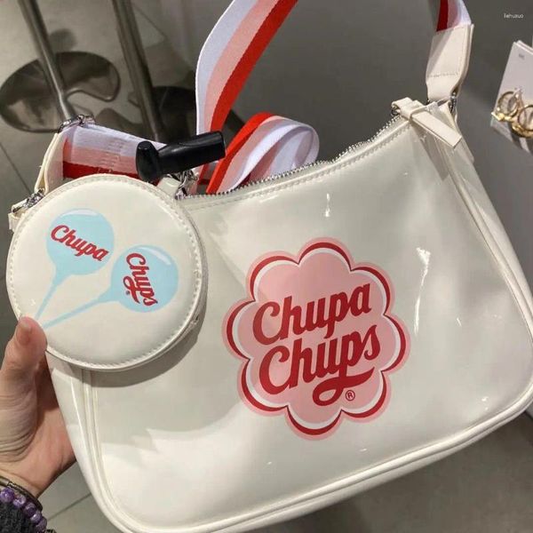 Bolsos de hombro Kawaii Lolita Crossbody Bag Women 2024 Sweet Lindo Lollipop Handbag con Cadera Cadena Monedera Billetera Femenina