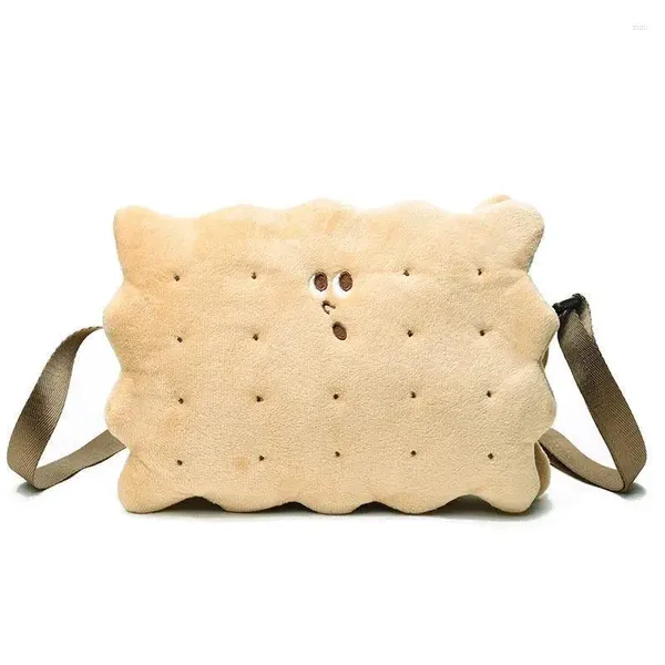 Bolsas de hombro Kawaii Sandwich Galletas Felpa para jóvenes Casual Damas Crossbody Messenger Mujeres