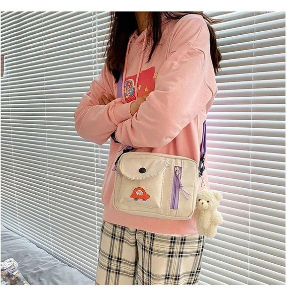 Bolsos de hombro Versión coreana de Ulzzang College Fresh y fácil de usar Estudiantes de ocio Bolso pequeño Satchel Cute Soft Sister S