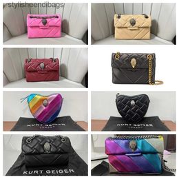 Bolsos de hombro Kurt G London Bolsos cruzados con retazos multicolores para mujer Diseñador de marca del Reino Unido Bolso de tendencia de moda Bolsos de hombro de PUstylisheendibags