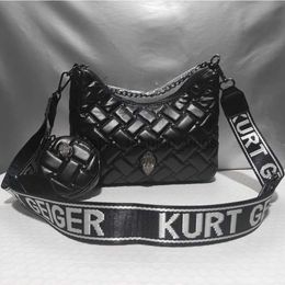 Kurt Geiger Nouveau sac à bandoulière de haute qualité avec décoration de tête d'aigle en diamant blanc Sac en croissant pour femmecatlin_fashion_bags