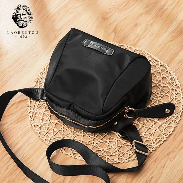 Bolsos de hombro Laorentou para mujeres, machaca o oxford de tela de oxford, descompresión de bolso pequeño, mesetraño impermeable al techo