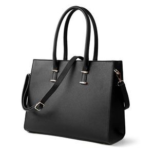 Bolsos de hombro Bolso para computadora portátil Mujer Bolso de trabajo para computadora de 15,6 pulgadas Oficina de negocios de cuero