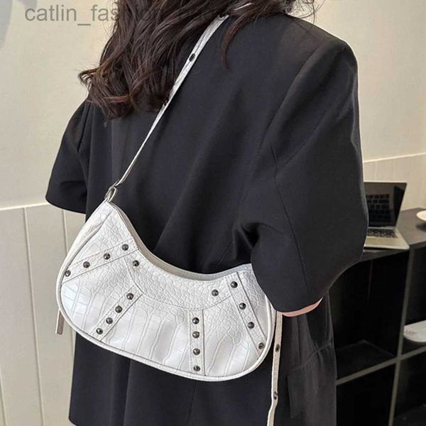 Sacs à bandoulière grande chaîne PU fourre-tout sac à bandoulière modèle sac à main sous les bras sac Simple femme sac à bandoulière catlin_fashion_bags