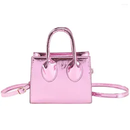 Sacs à bandoulière Laser sac à main brillant petit sac carré femmes messager mode cuir PU solide bandoulière femme pochette