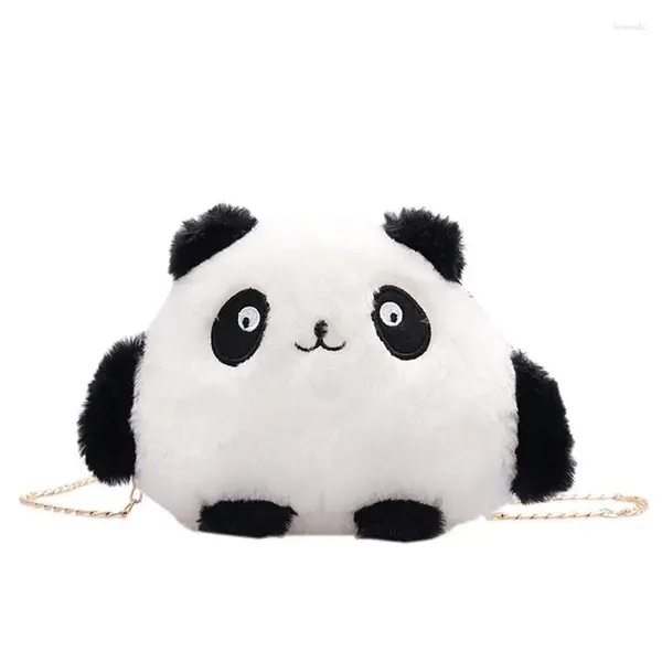 Bolsos de hombro encantador pelaje de panda mochil