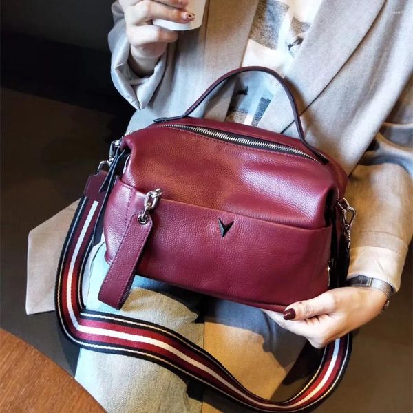 Bolsos de hombro diseñador de lujo 2024 bolso de mujer de cuero genuino para mujer para niñas damas sólido messenger casual