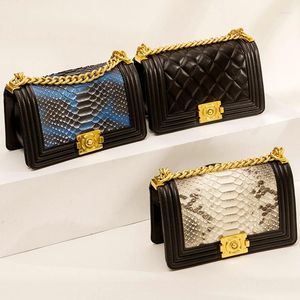 Schoudertassen Luxe Designer Python Lijnen Sier Messenger Bag Voor Dames Sexy Leeftijdsreductie Enkele Vrijetijdsmode Handtas