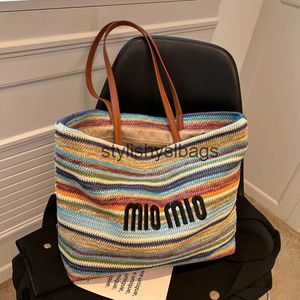 Schoudertassen Luxe Designer Tote Bag Mode Dames Handtas Raffia Stro Strand Onderarm Zomer Vakantie Aan Zee Grote Capaciteit HandtassenH24227