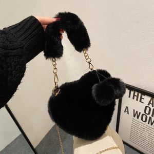 Sacs à bandoulirs Luxury Sacs à main Femmes Crossbody 2024 Messenger féminin Faux Fur Fur pour