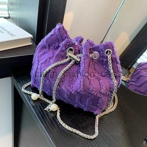 Sacs à bandouliers Luxury Purple Canvas Sac pour femmes Designer de marque et un sac à main