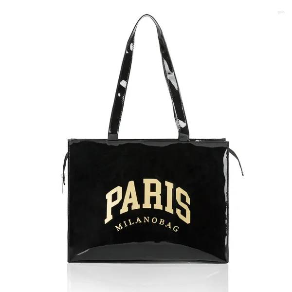 Sacs à bandoulière MABULA imperméable PVC femmes grande capacité Shopping fourre-tout sac femme poignée supérieure Shopper sac à main Design de luxe