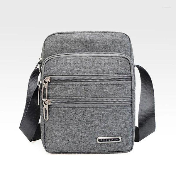 Bolsos de hombro, bolso de mensajero para hombre, bolso informal de gran capacidad a la moda, maletín Oxford, mochila individual de negocios multicapa