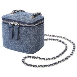 Sacs à bandoulière Mini petit sac en Denim parfumé pour femme, boîte à bandoulière avec chaîne à sonnerie, Version coréenne, mode assortie avec tout, mignon, 2024