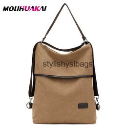 MOLIHUAKAI Nieuwe Dames Canvas Rugzak Preppy Stijl School Dame Meisje Student Laptoptas Top Kwaliteit Mochila 2022 H240328