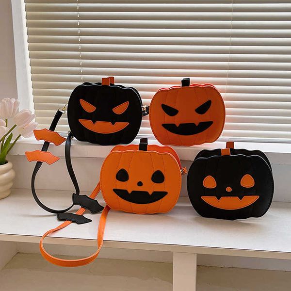 Bolsos de hombro bolso nuevo divertido bollo de calabaza Halloween diseño pequeño lindo bolso creativo personalizado