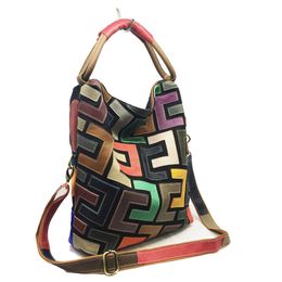 Sacs à bandoulière Nouveau sac en cuir pour femme Sac à main en cuir de vachette coloré Bandoulière Boutique 230619