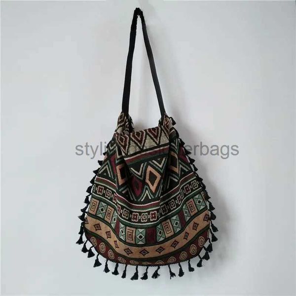 Sacs à bandoulière Nouveau Vintage Bohème Fringe Sac À Bandoulière Gland Gypsy Frangé Femmes Sacs À Main Sac Ouvert Sacsstylishdesignerbags