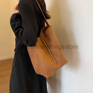 Bolsos de hombro Nuevo estilo de moda vintage Faux Suede Women Lady Satchel Bolsos de bolso de la axila