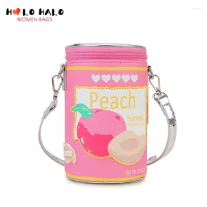 Schoudertassen Nieuwigheid Ingeblikte Fruitvorm Tas Voor Vrouwen Kawaii Maïssoep Portemonnees En Handtassen Meisjes Crossbody Leuke Dagelijkse Clutch