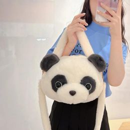 Sacs à bandoulière Panda en peluche sac à main doux femme grande capacité sac fourre-tout pour femmes filles