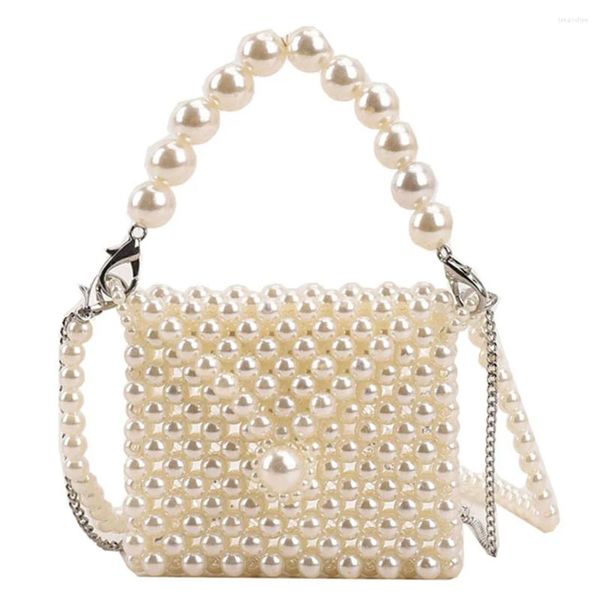 Bolsos de hombro Bolso de mujer con perlas Moda Mini Cena de noche Casual Mano Rebordear Elegante Monedero de fiesta Lindo regalo de vacaciones