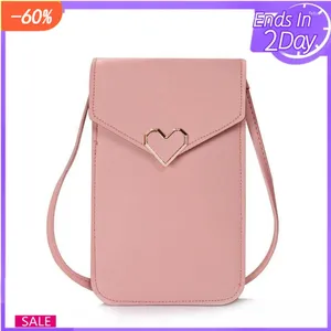 Sacs d'épaule sac de téléphone sac multifonctionnel mini-sac de messager de chaîne femelle mobile en forme de cœur en forme de cœur