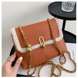 Schoudertassen pluche zijde dames messenger tas pu leer voor vrouwen 2024 dame crossbody portemonnee lange keten telefoon