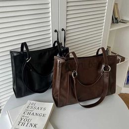 Sacs à bandouliers Pu Leader Fomen's Casual Handbag Simple grande capacité Sacs d'âme pour femmes Sac à bandoulière University Girls 'Book Bagcatlin_Fashion_Bags