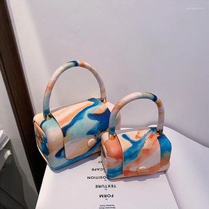 Schoudertassen pu lederen handtassen voor vrouwen 2024 luxe designer meisje vrouwelijke shopper portemonnee mode zoete kleuren persoonlijkheid doos crossbody