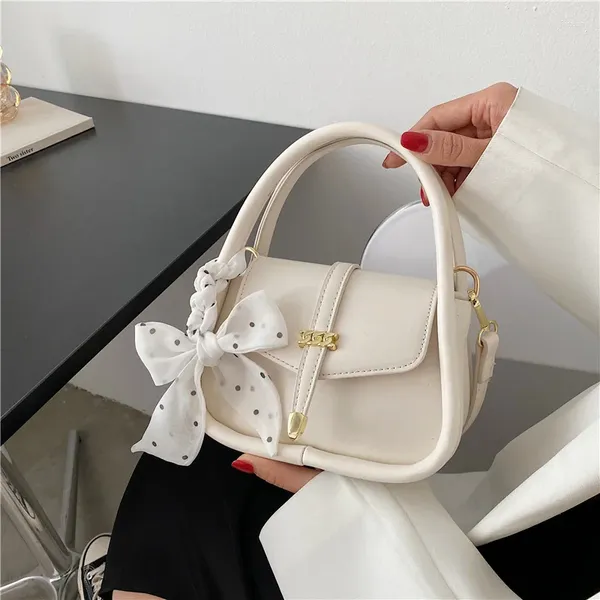 Bolsos de hombro carteras y bolsos diseñador de lujo 2024 femenino de moda hilo de mensajería decoración del arco de lazo de la boquilla Bolso Mujer